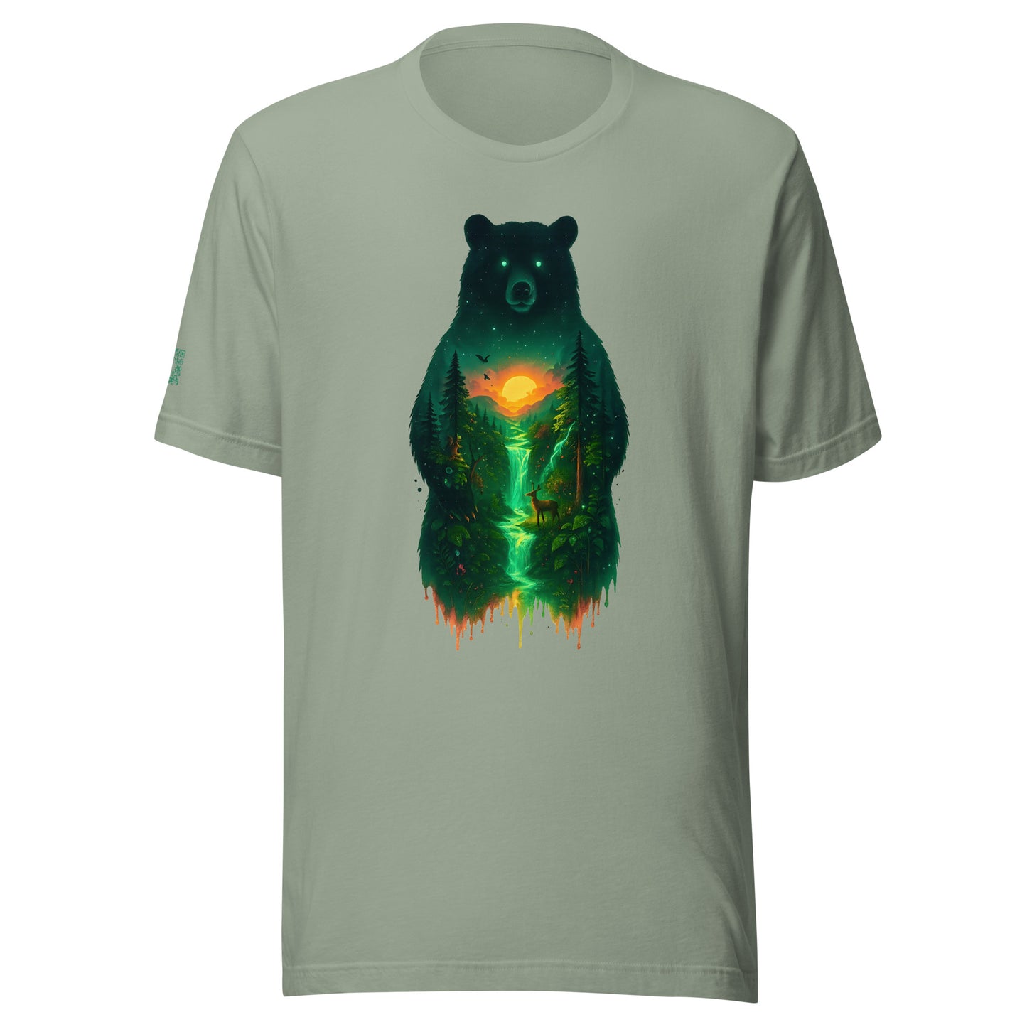 Spirit of the Smokies T-Shirt – Mystical Bear & Forest Sunset Design