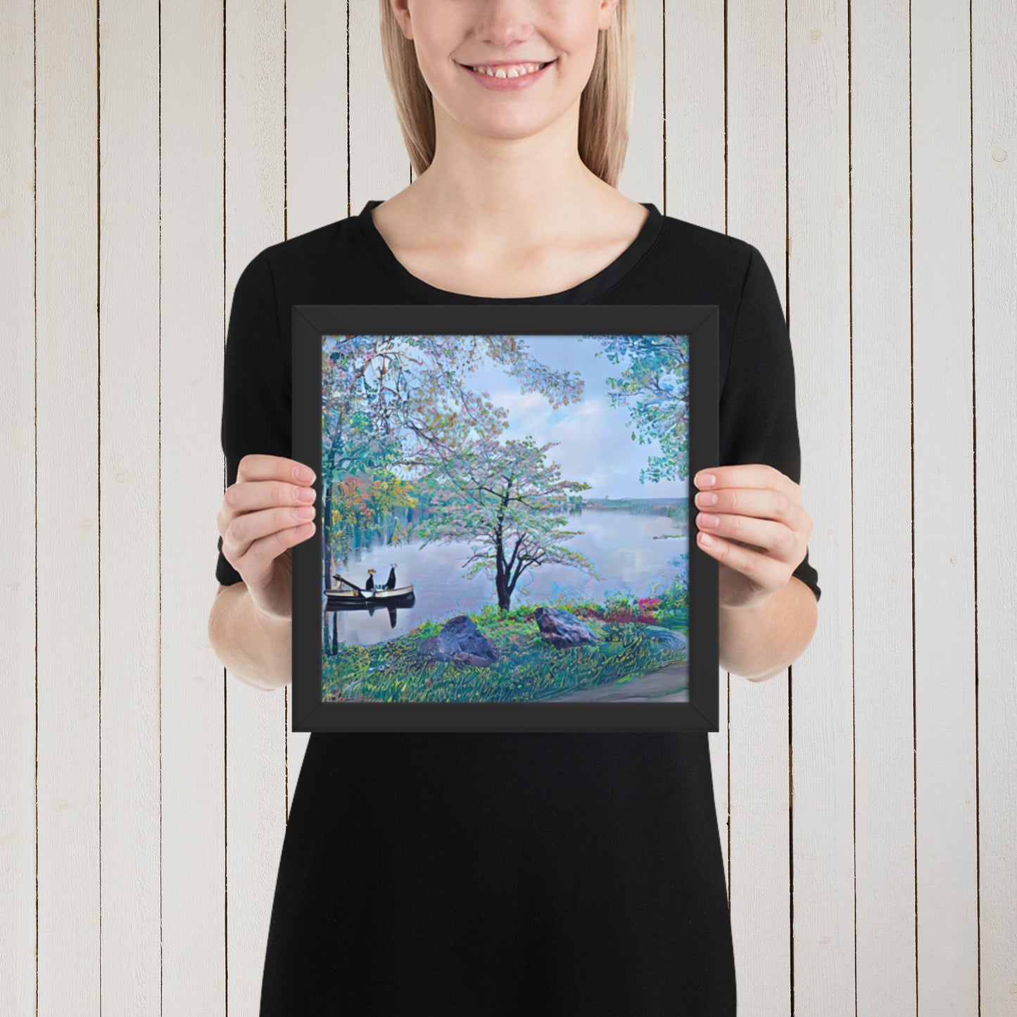 Dogwood Tree in Spring - Framed Poster Print