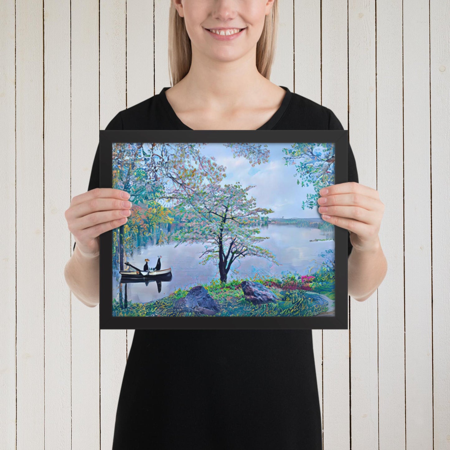 Dogwood Tree in Spring - Framed Poster Print
