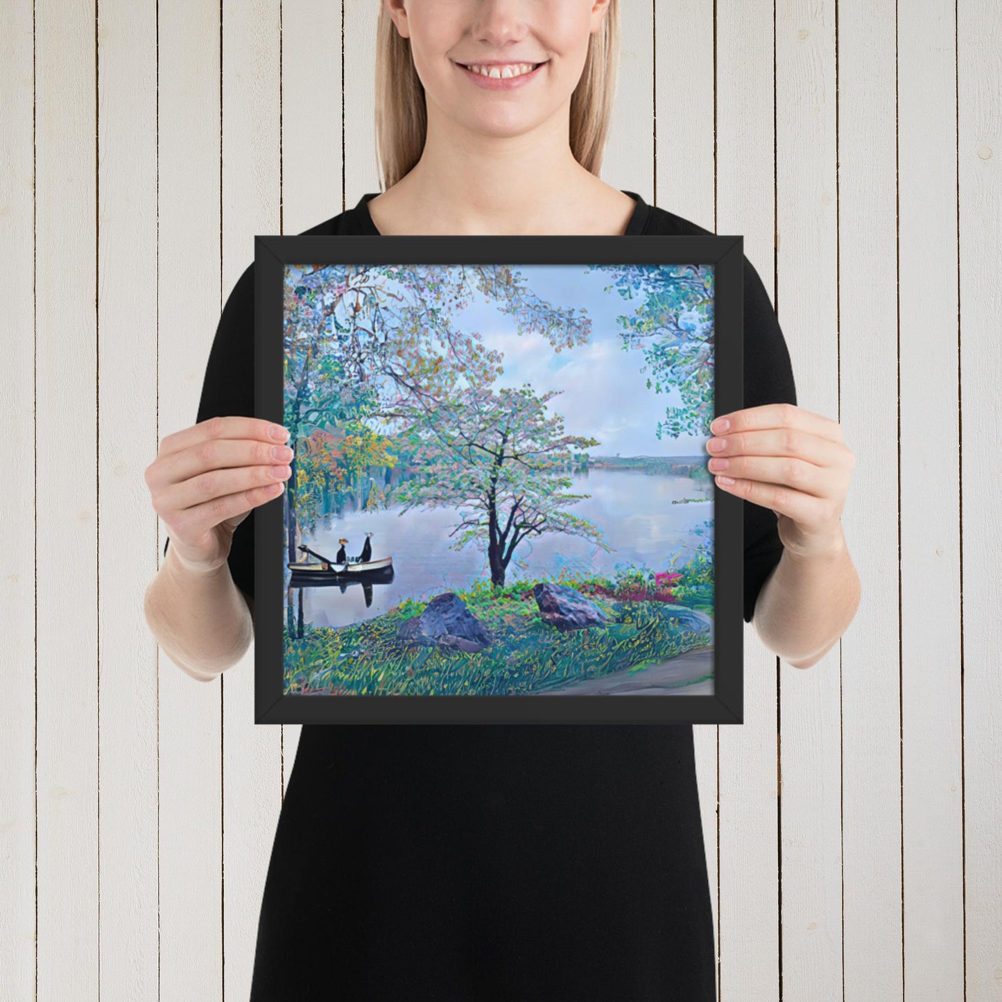 Dogwood Tree in Spring - Framed Poster Print
