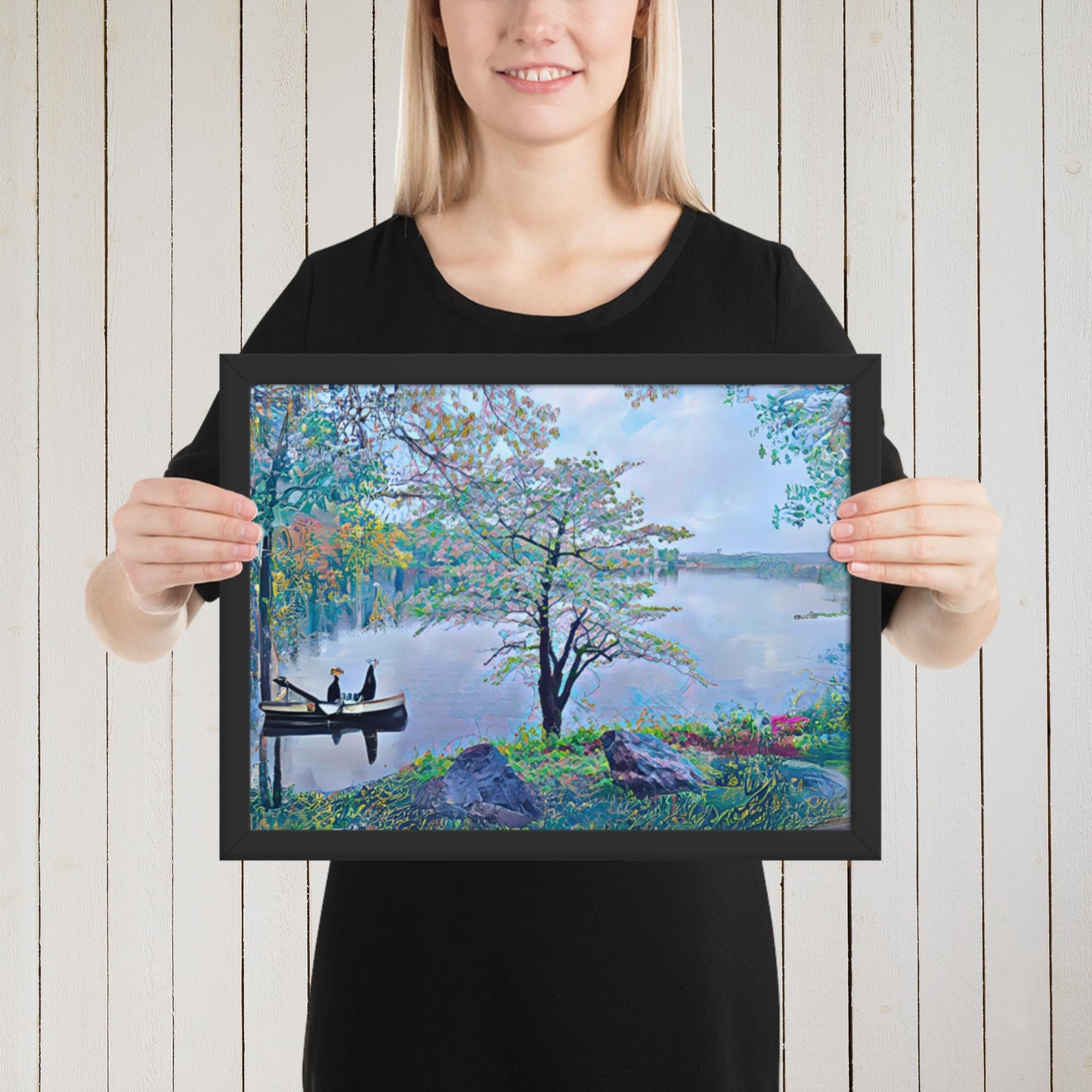 Dogwood Tree in Spring - Framed Poster Print