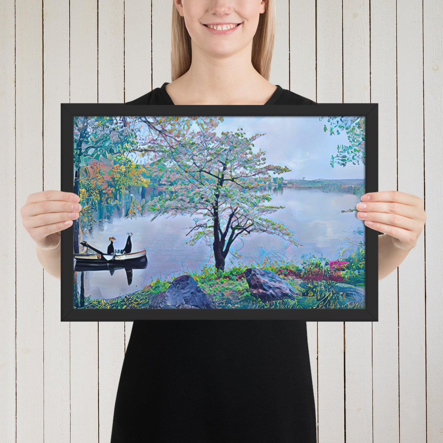 Dogwood Tree in Spring - Framed Poster Print