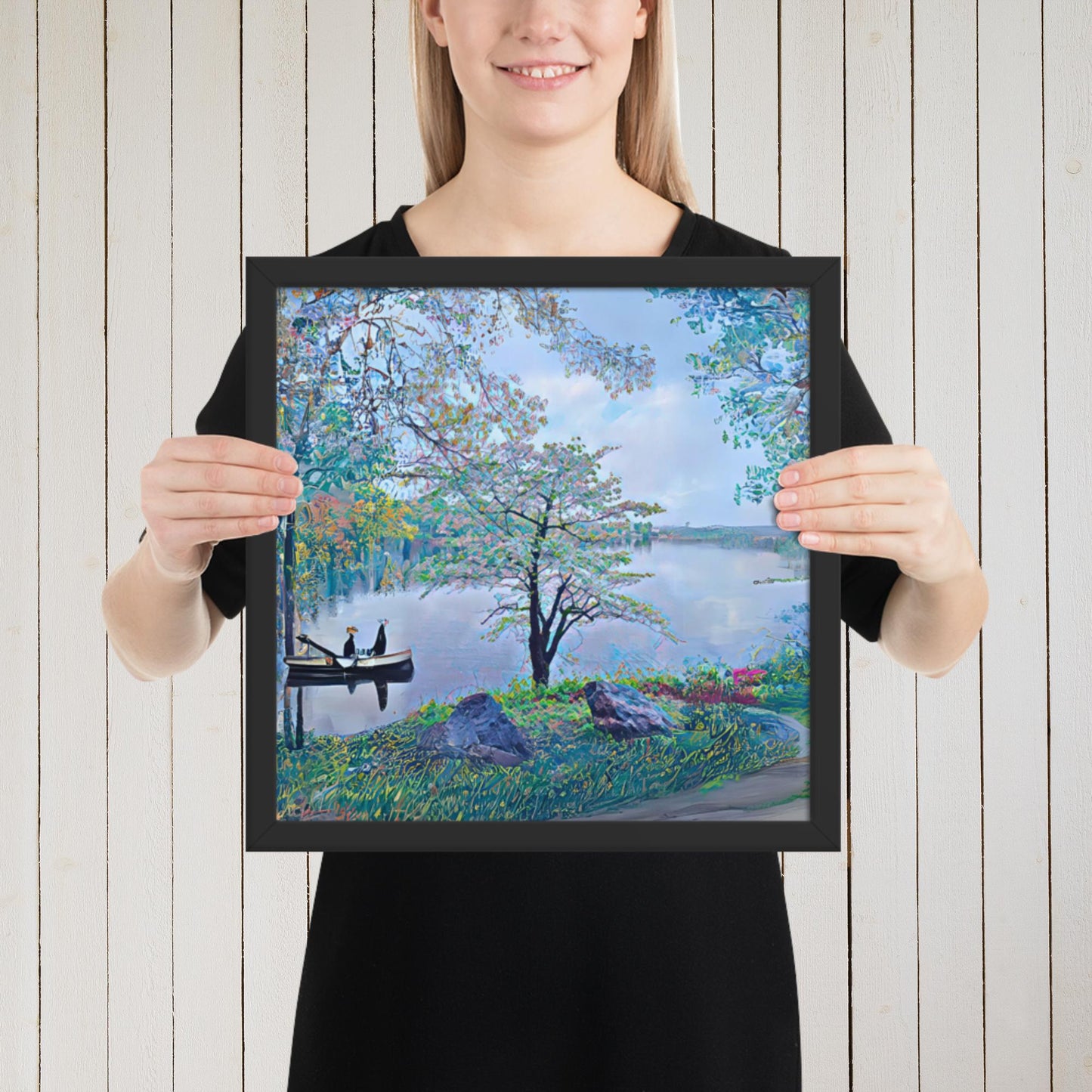 Dogwood Tree in Spring - Framed Poster Print