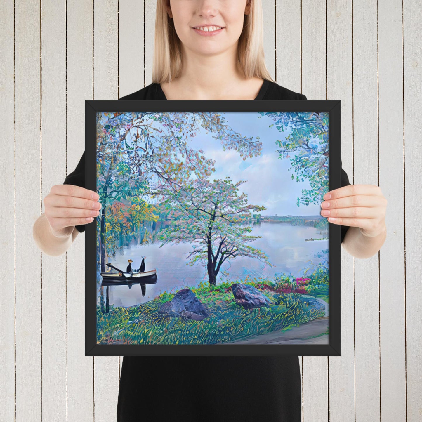 Dogwood Tree in Spring - Framed Poster Print