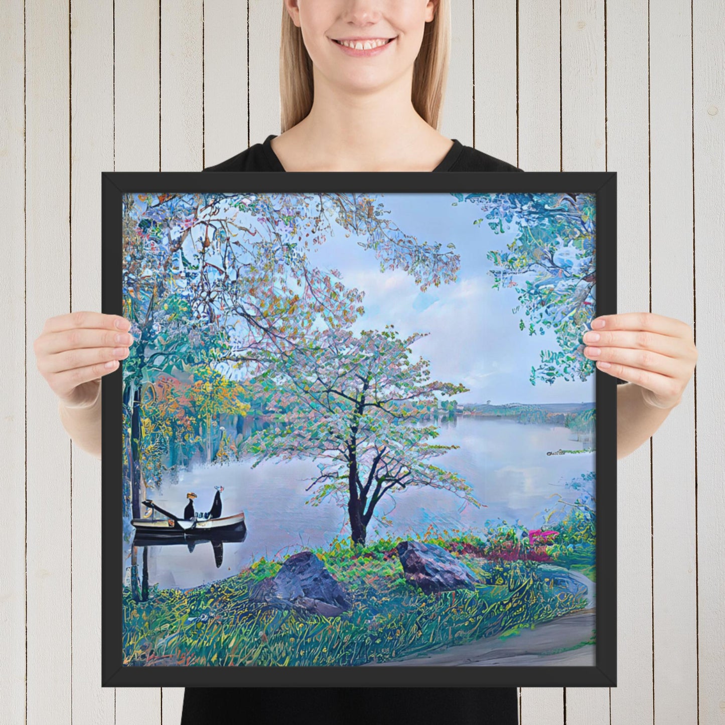 Dogwood Tree in Spring - Framed Poster Print