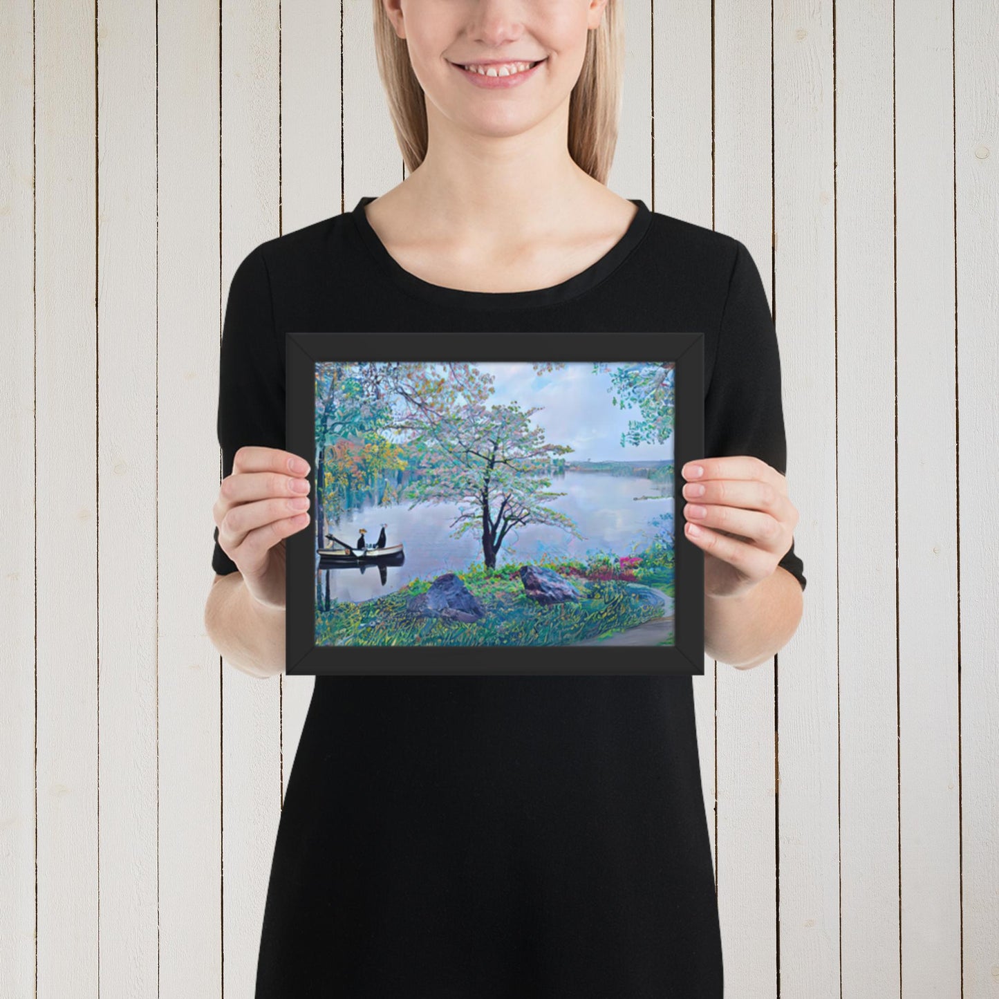 Dogwood Tree in Spring - Framed Poster Print