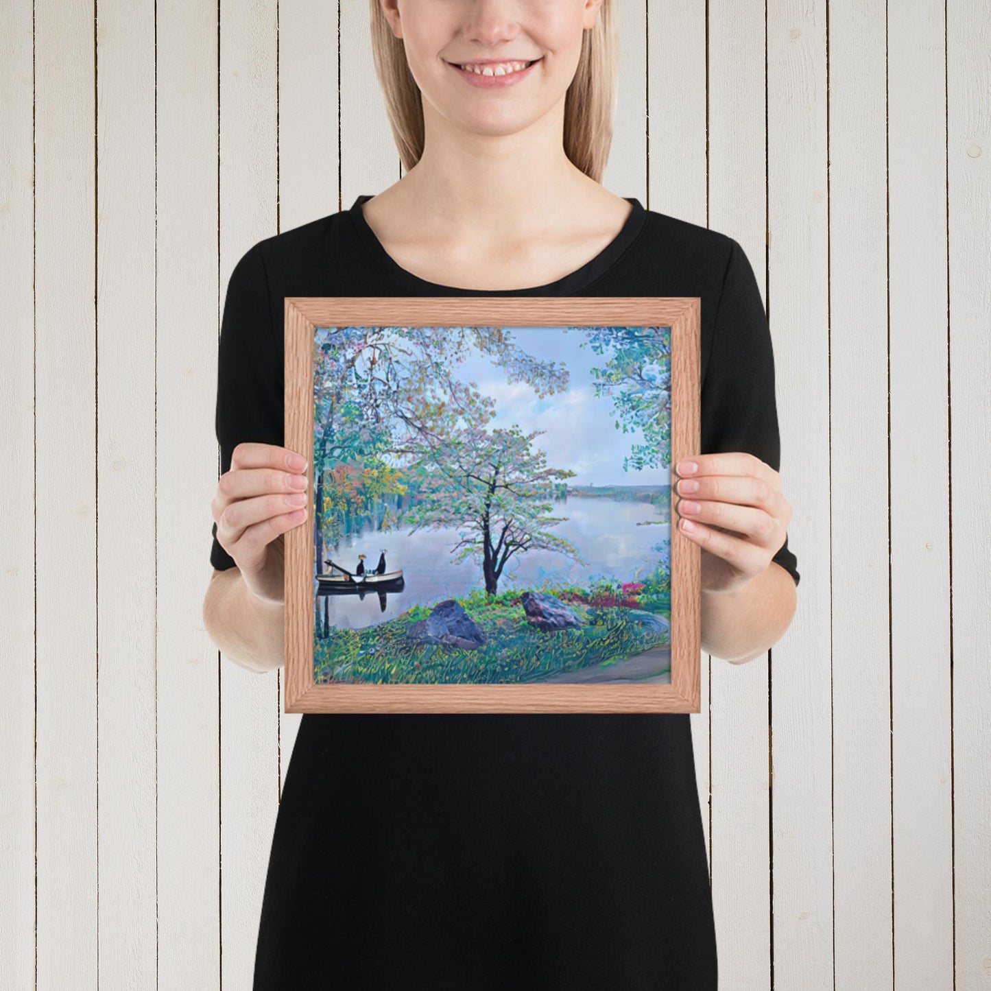 Dogwood Tree in Spring - Framed Poster Print