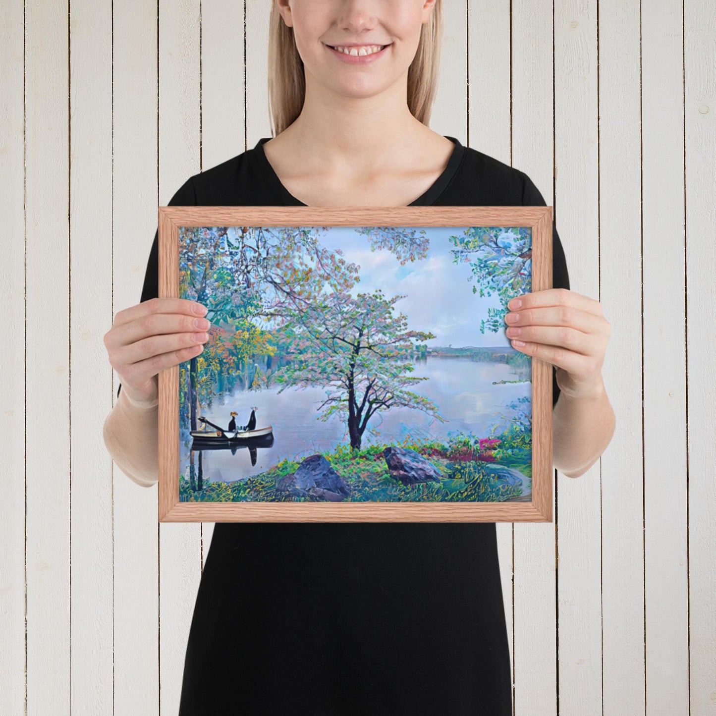 Dogwood Tree in Spring - Framed Poster Print