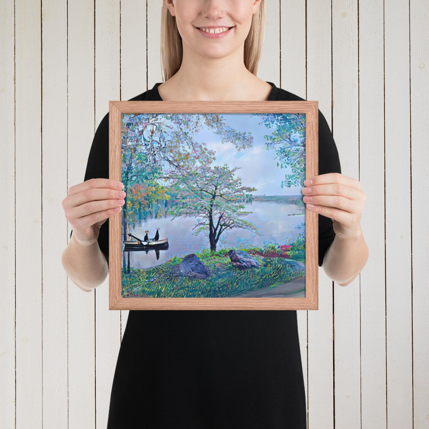 Dogwood Tree in Spring - Framed Poster Print