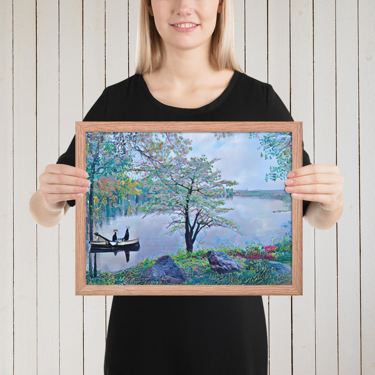 Dogwood Tree in Spring - Framed Poster Print