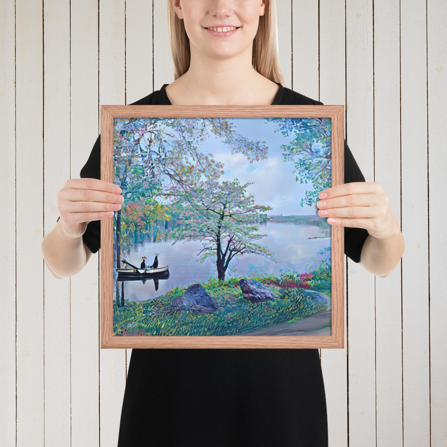 Dogwood Tree in Spring - Framed Poster Print