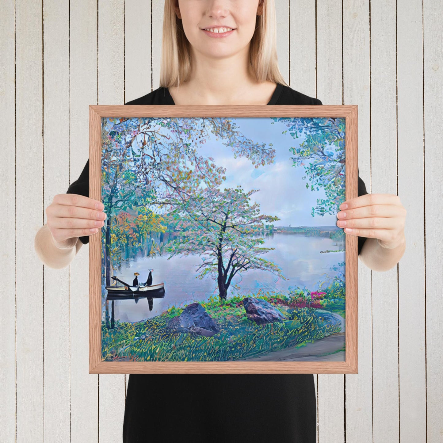 Dogwood Tree in Spring - Framed Poster Print