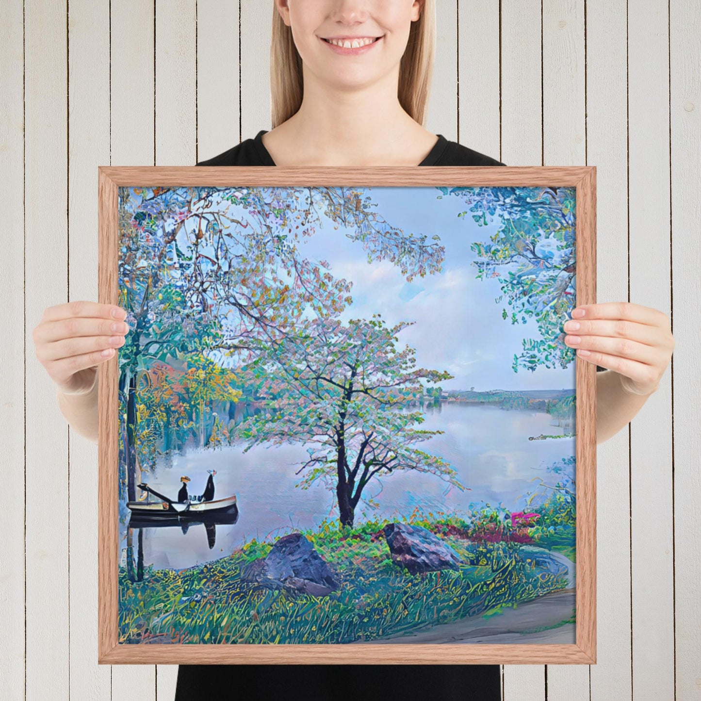 Dogwood Tree in Spring - Framed Poster Print