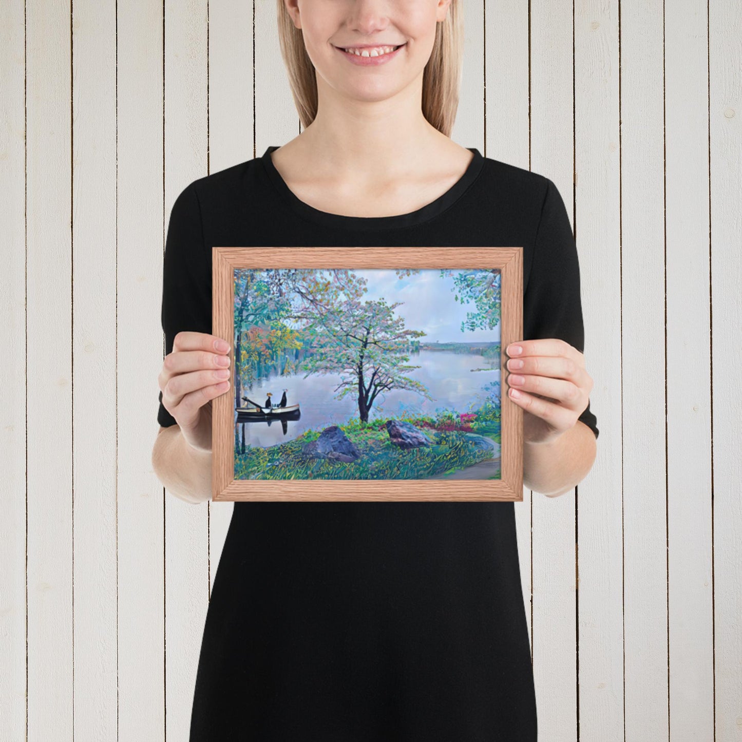 Dogwood Tree in Spring - Framed Poster Print