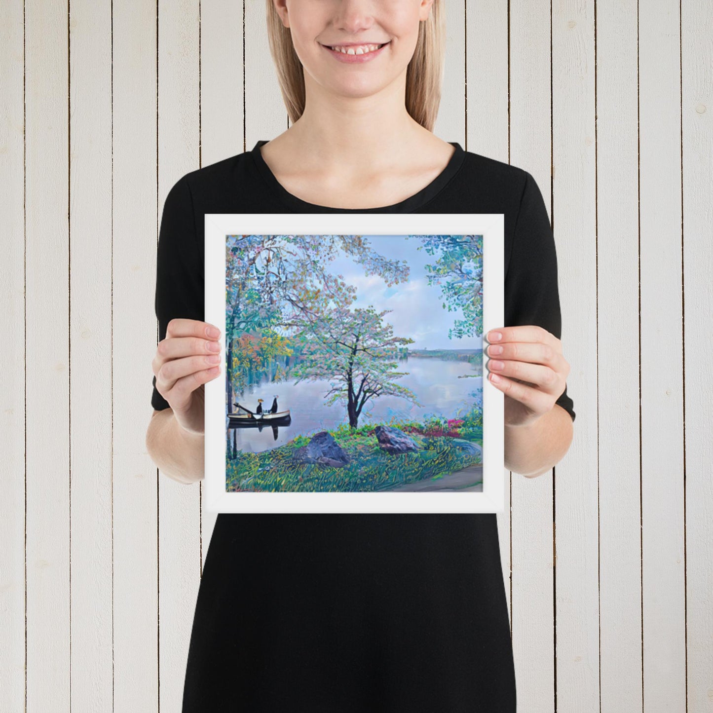 Dogwood Tree in Spring - Framed Poster Print