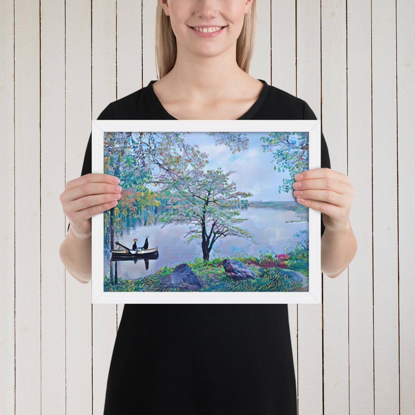 Dogwood Tree in Spring - Framed Poster Print