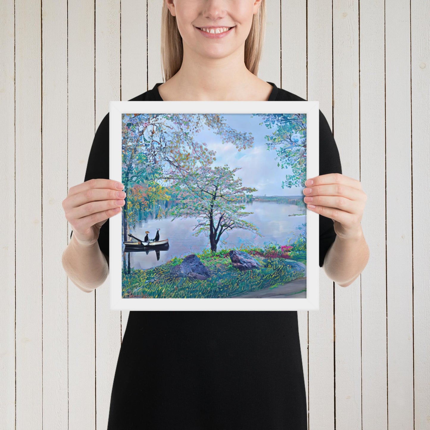 Dogwood Tree in Spring - Framed Poster Print