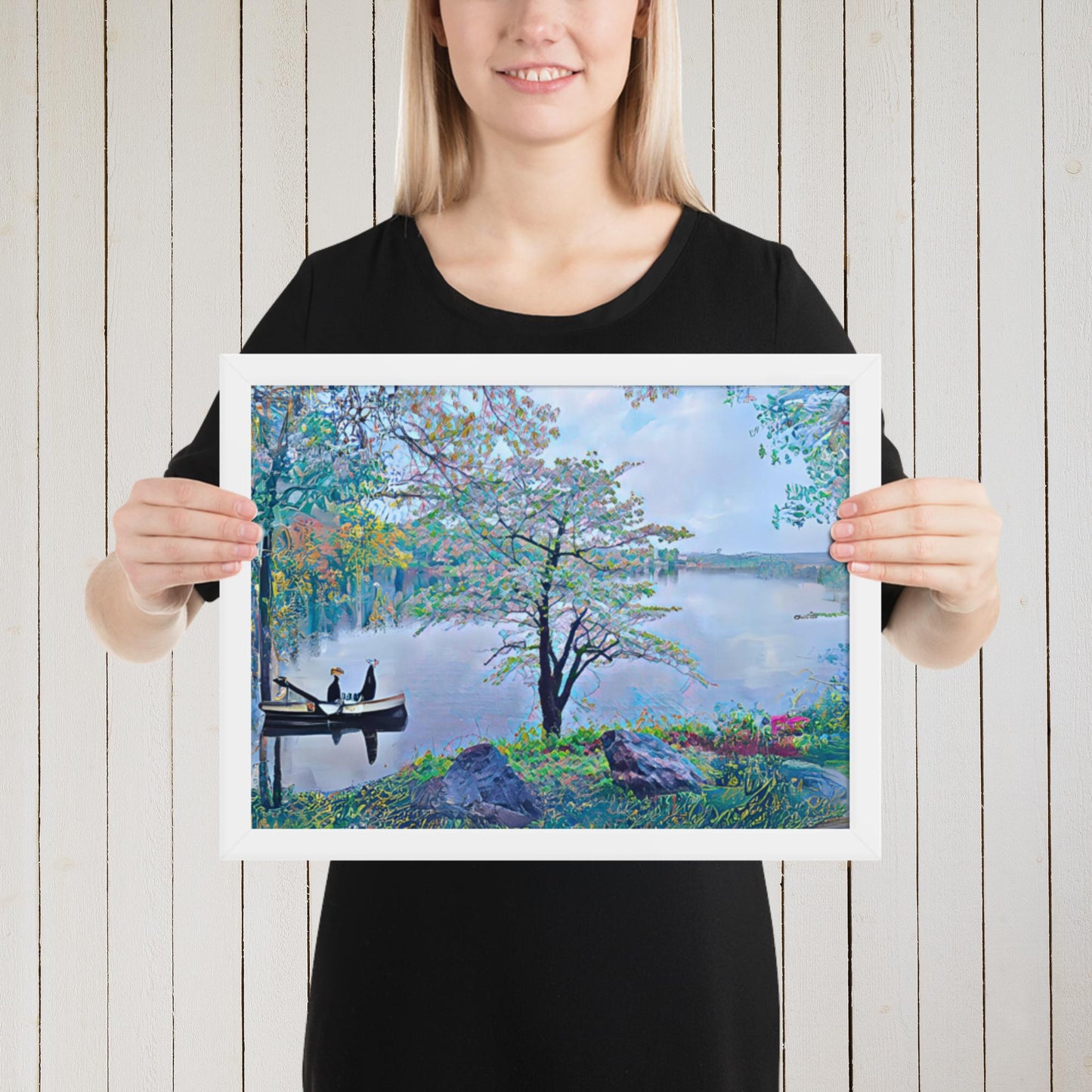 Dogwood Tree in Spring - Framed Poster Print