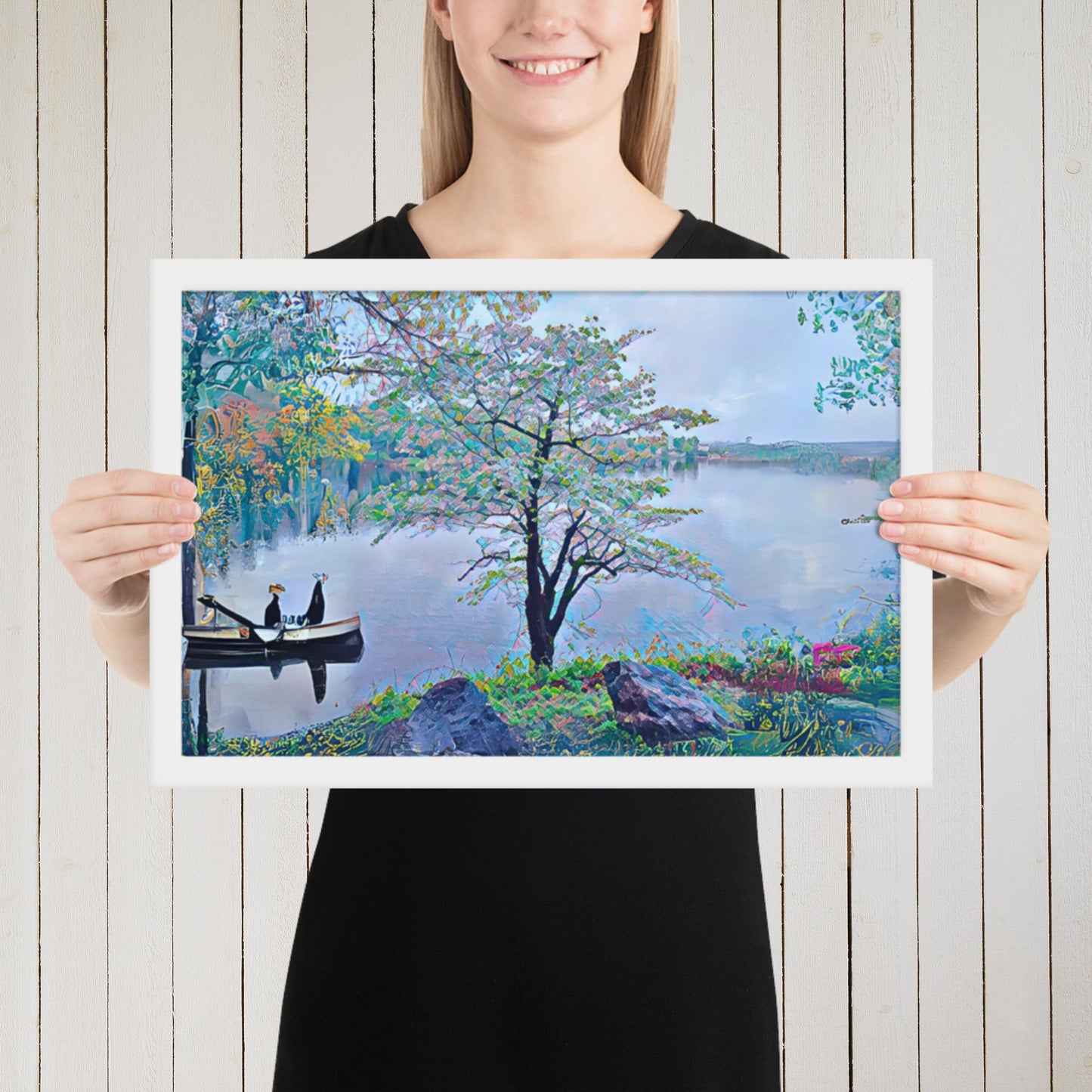 Dogwood Tree in Spring - Framed Poster Print
