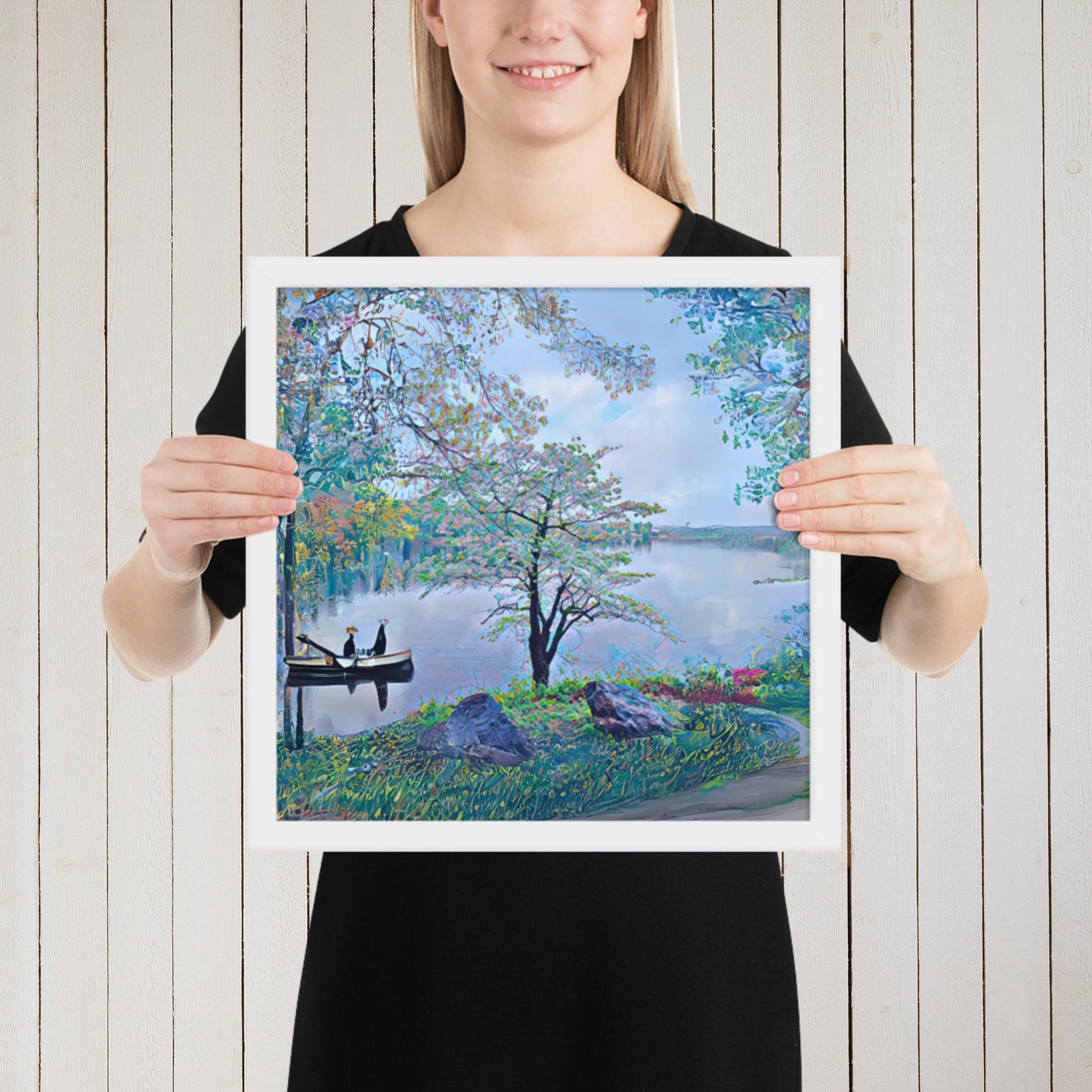 Dogwood Tree in Spring - Framed Poster Print