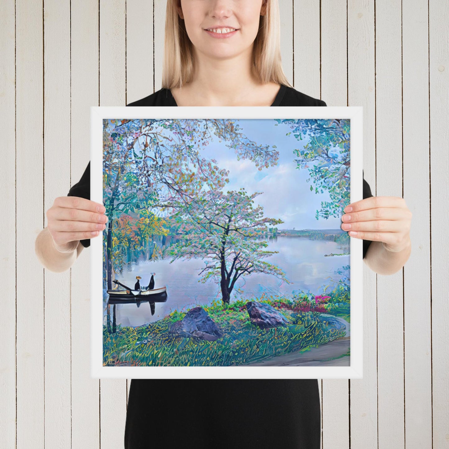 Dogwood Tree in Spring - Framed Poster Print