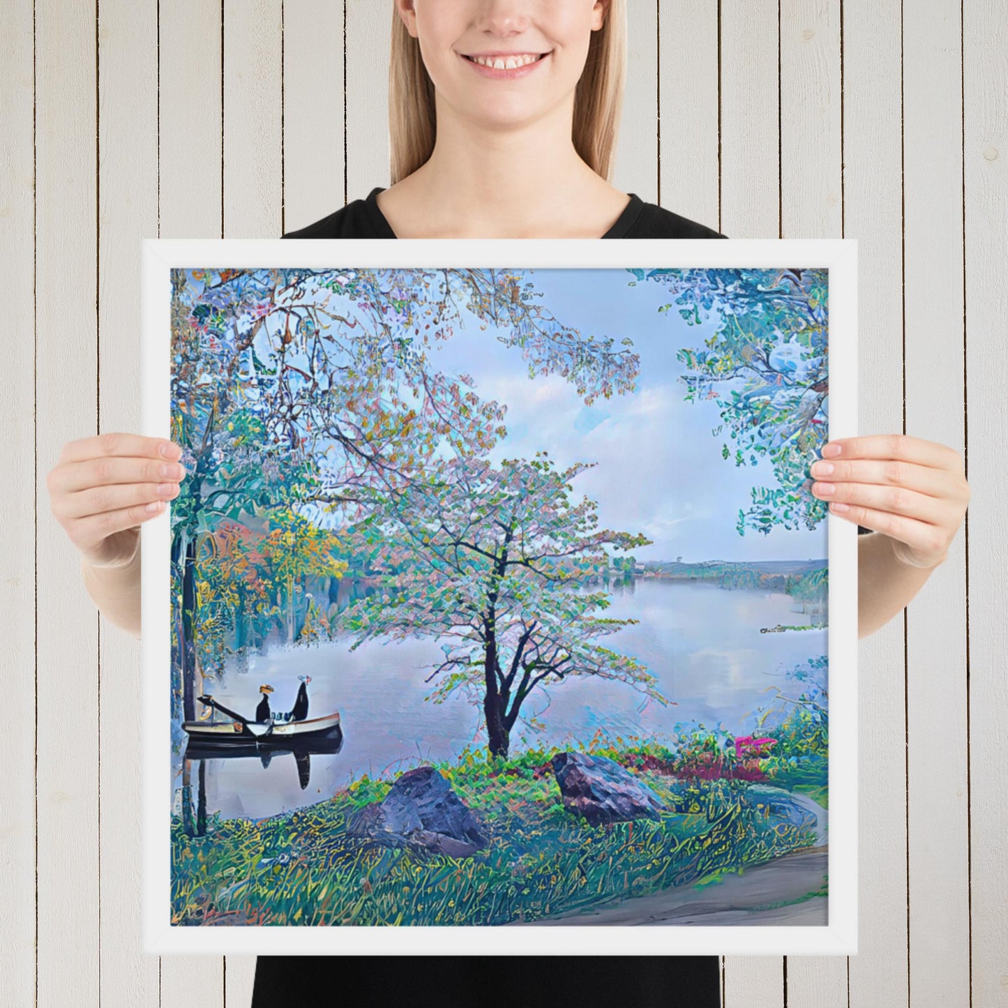 Dogwood Tree in Spring - Framed Poster Print