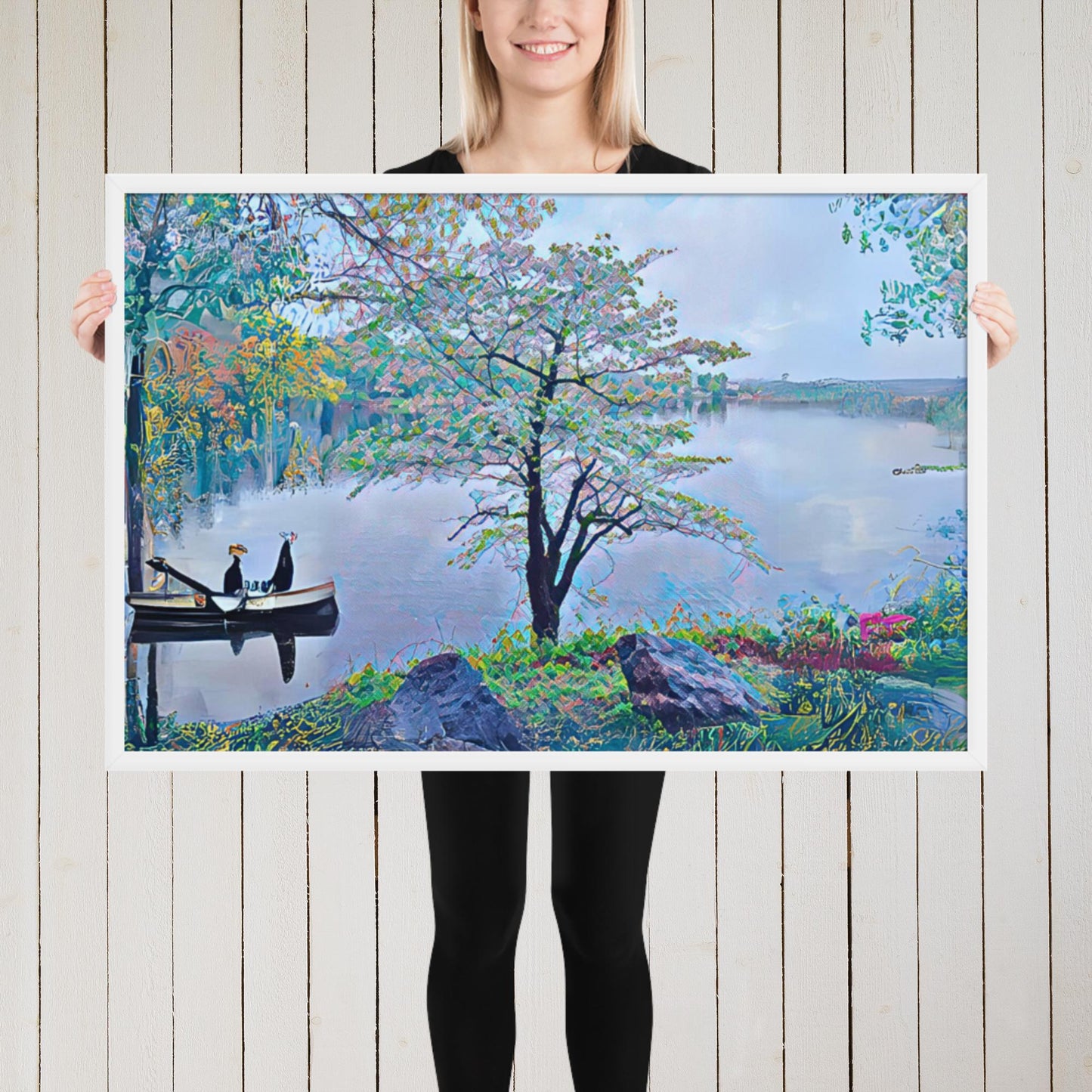 Dogwood Tree in Spring - Framed Poster Print