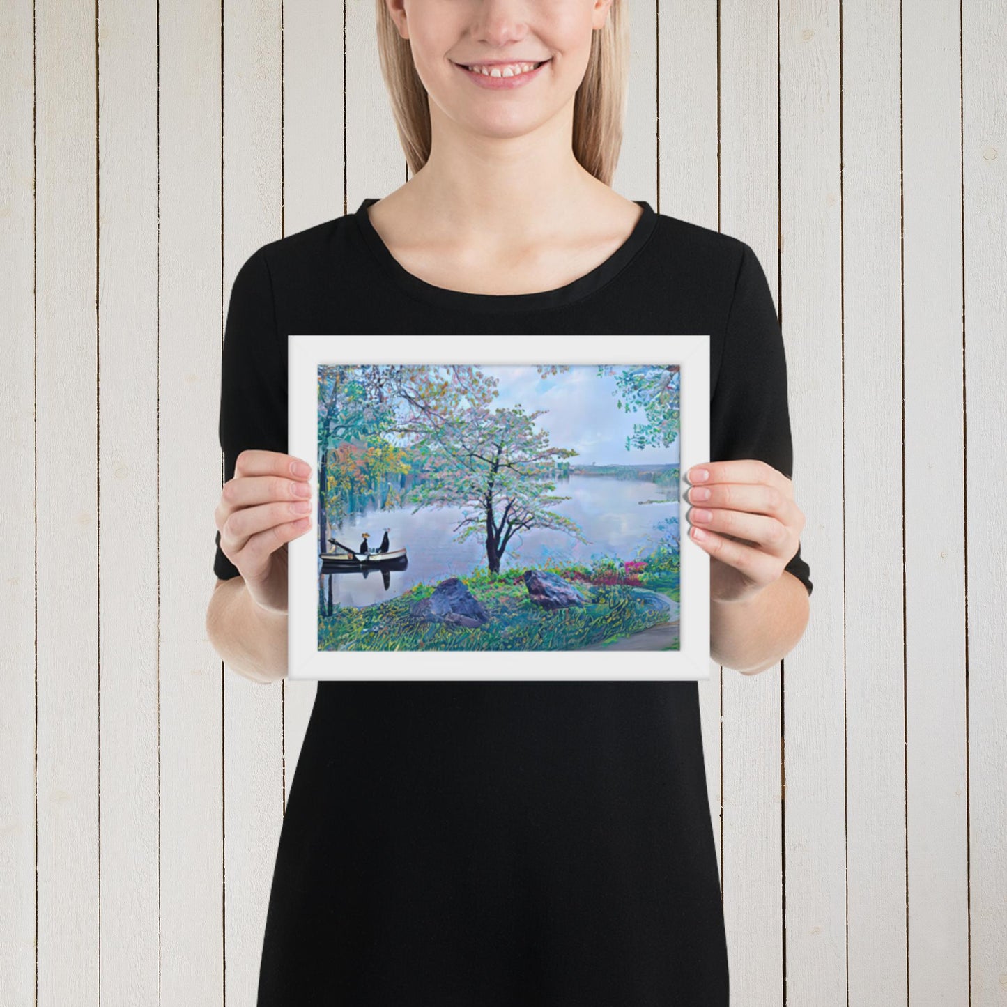 Dogwood Tree in Spring - Framed Poster Print