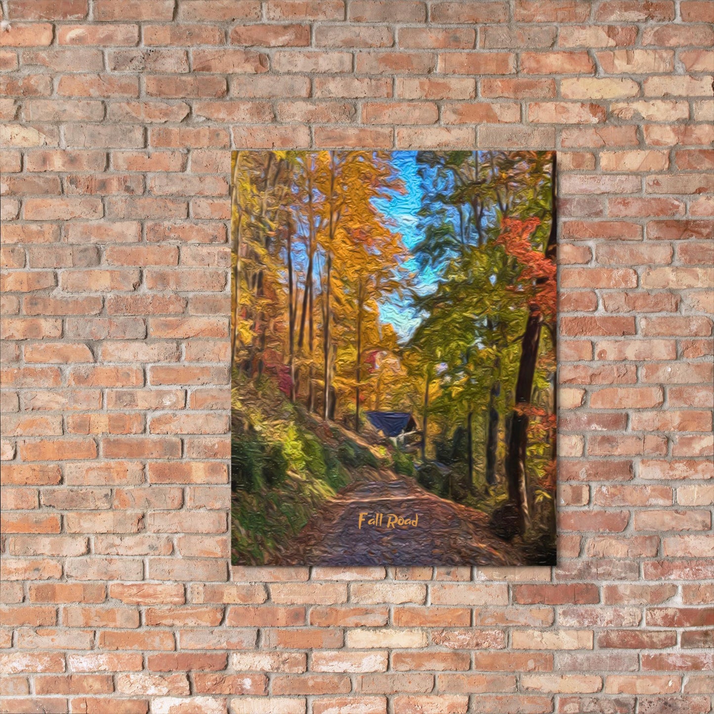 Fall Road - Metal Print
