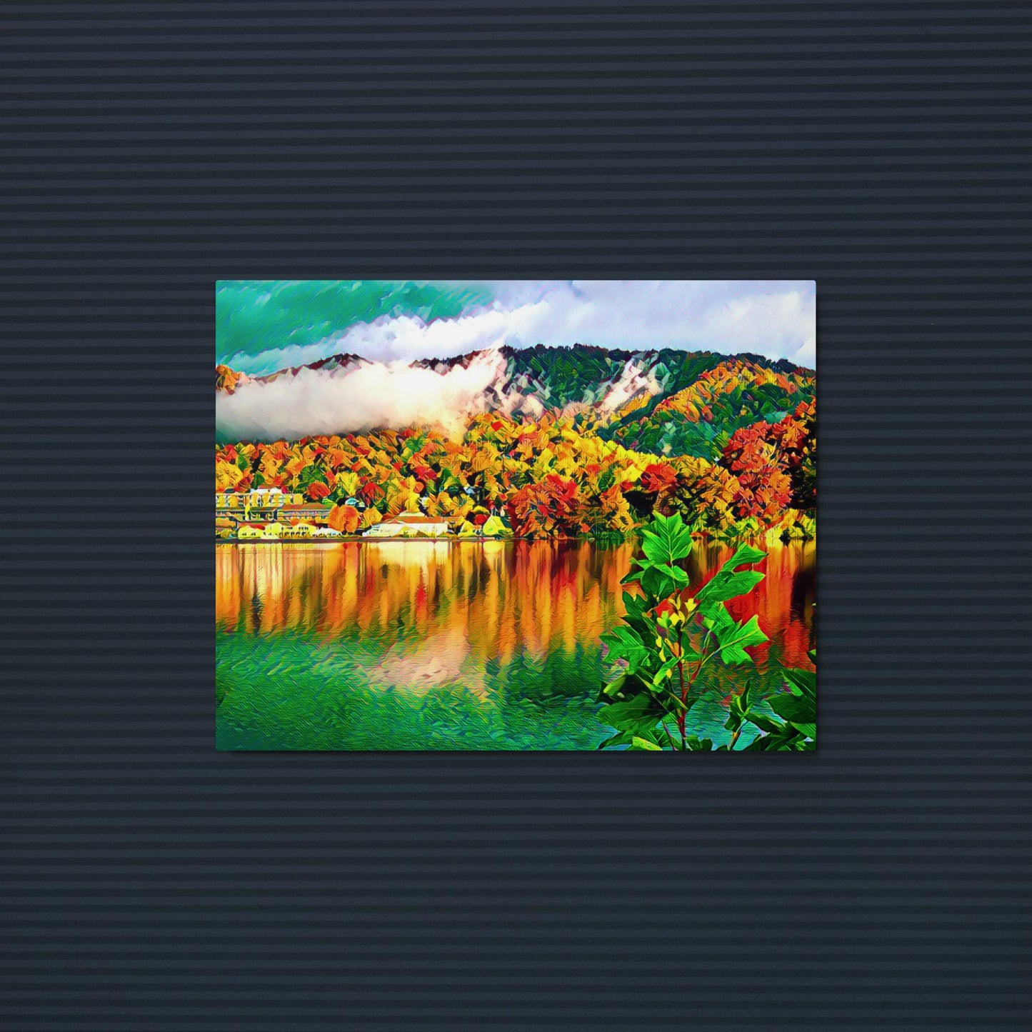 Fall Dazzles at Lake Junaluska - Metal Print