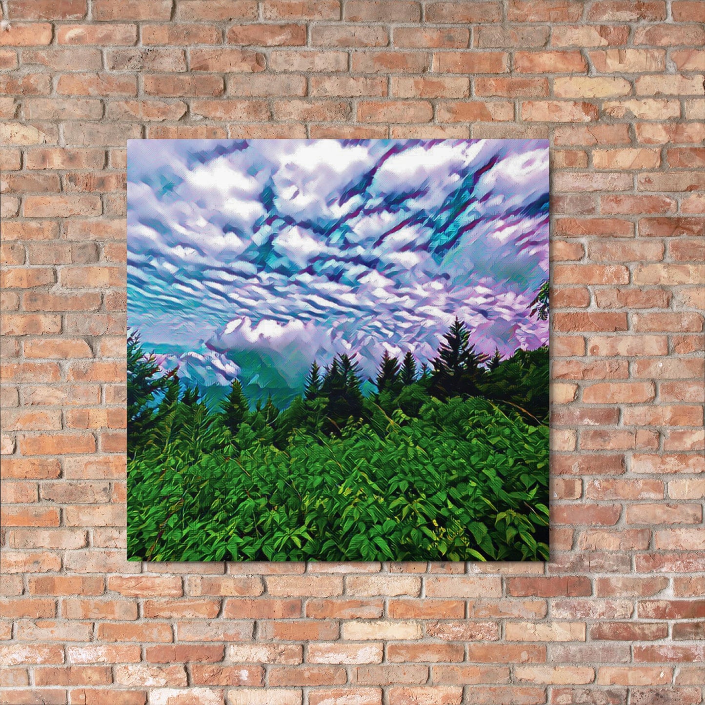 Blue Ridge Clouds - Metal Print