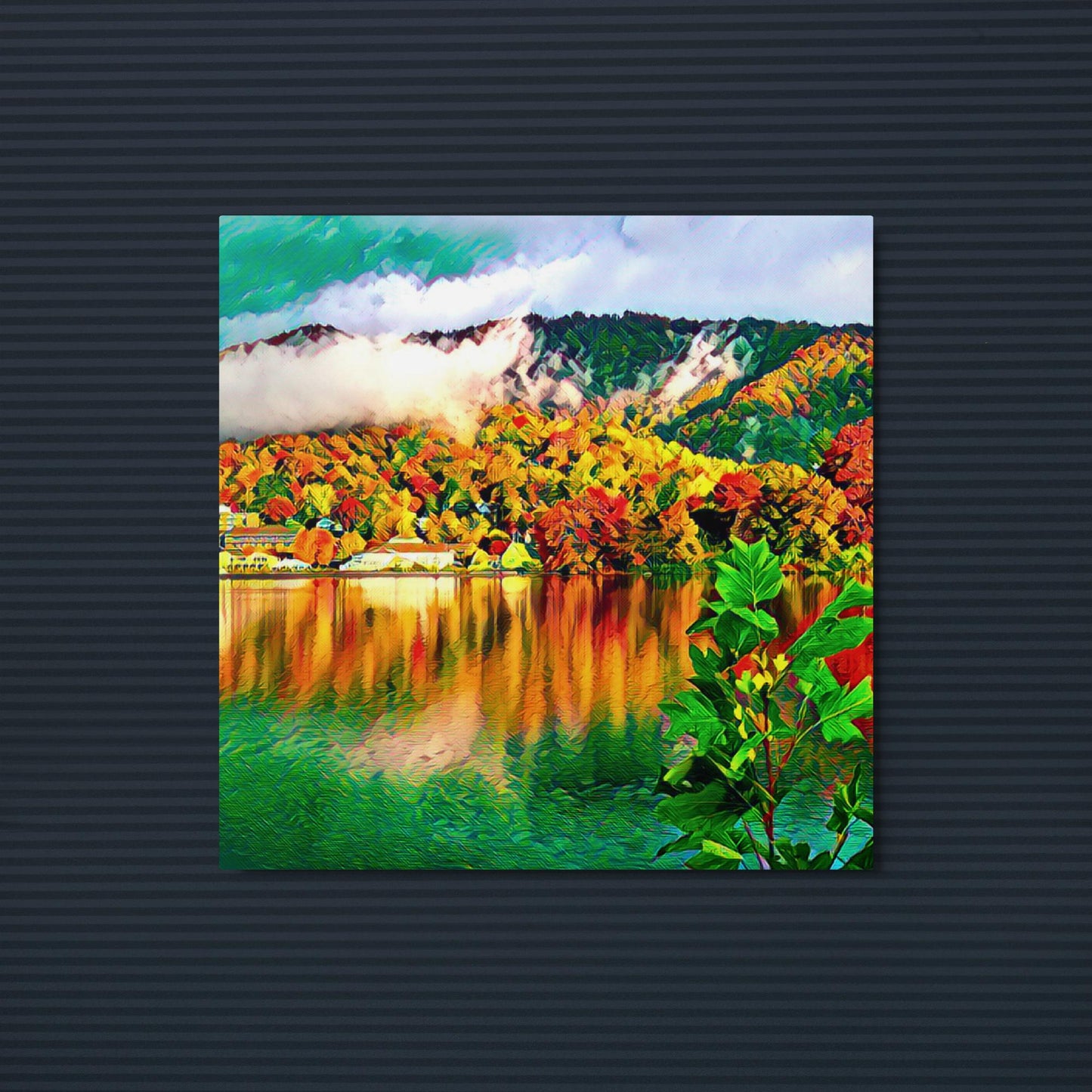 Fall Dazzles at Lake Junaluska - Metal Print