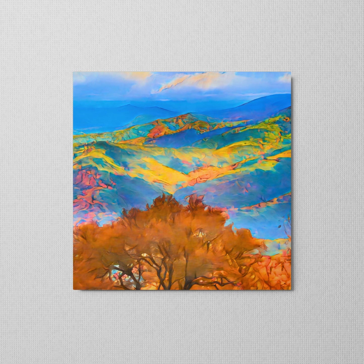 Electrified Mountains - Metal Print