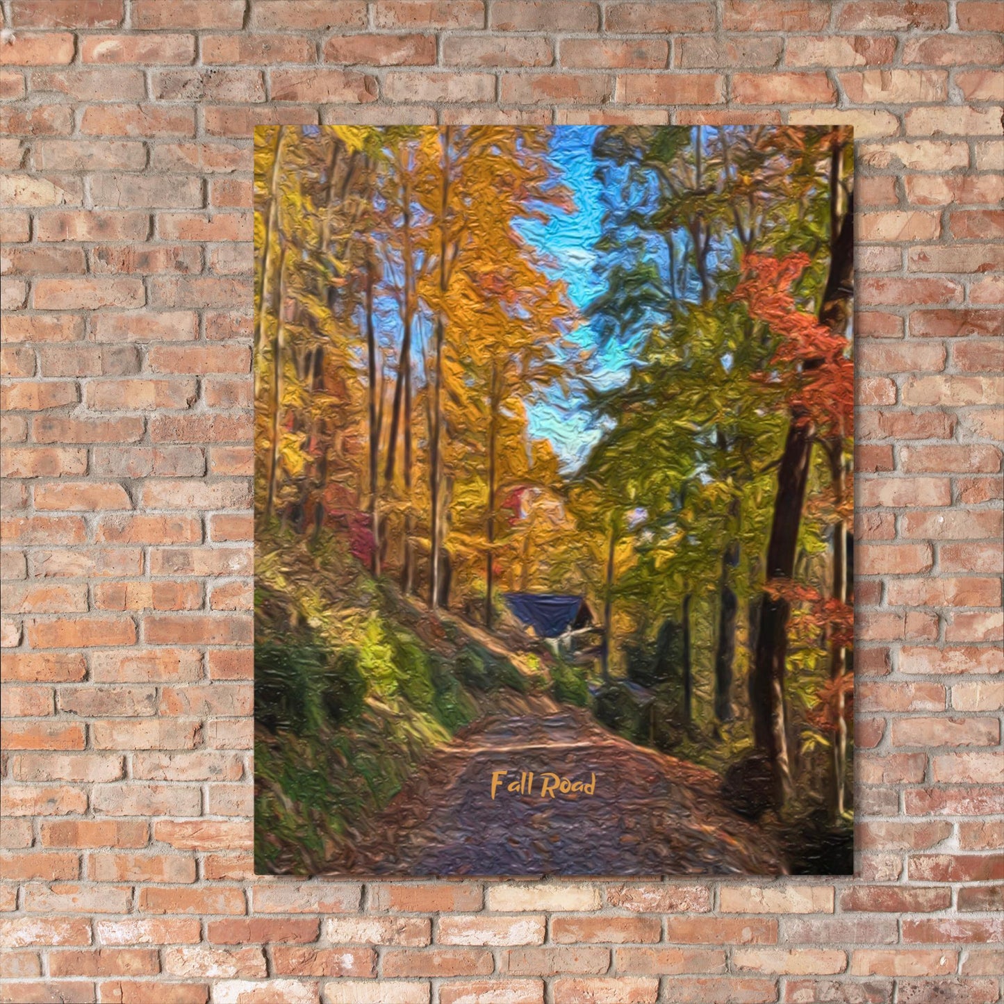 Fall Road - Metal Print