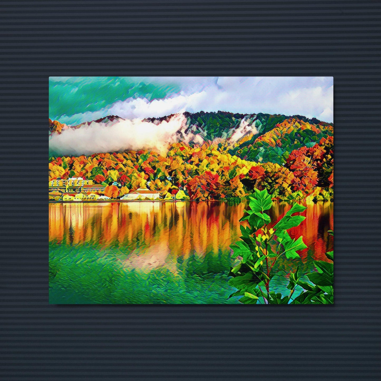 Fall Dazzles at Lake Junaluska - Metal Print