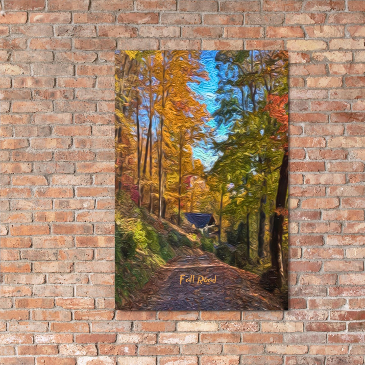 Fall Road - Metal Print