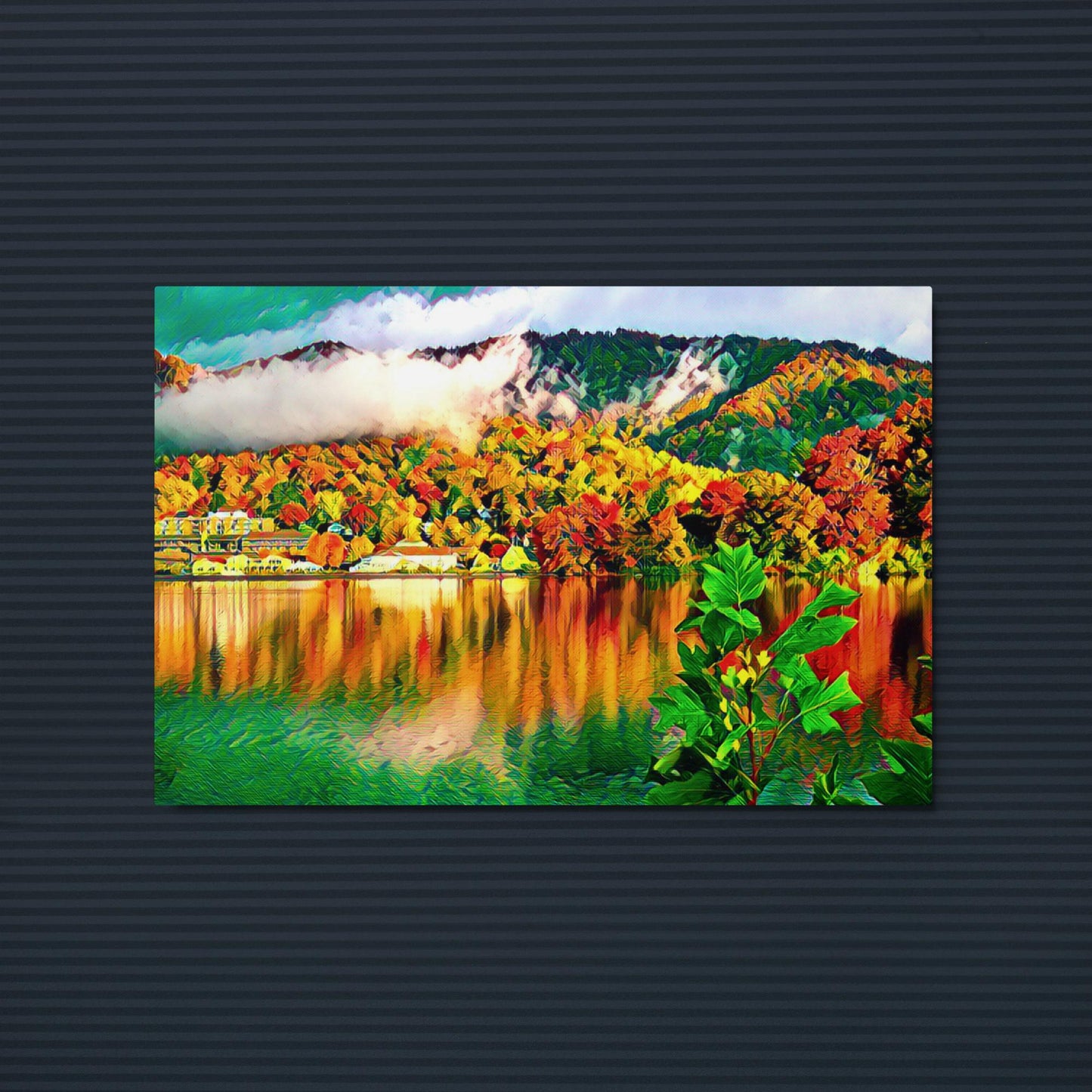 Fall Dazzles at Lake Junaluska - Metal Print