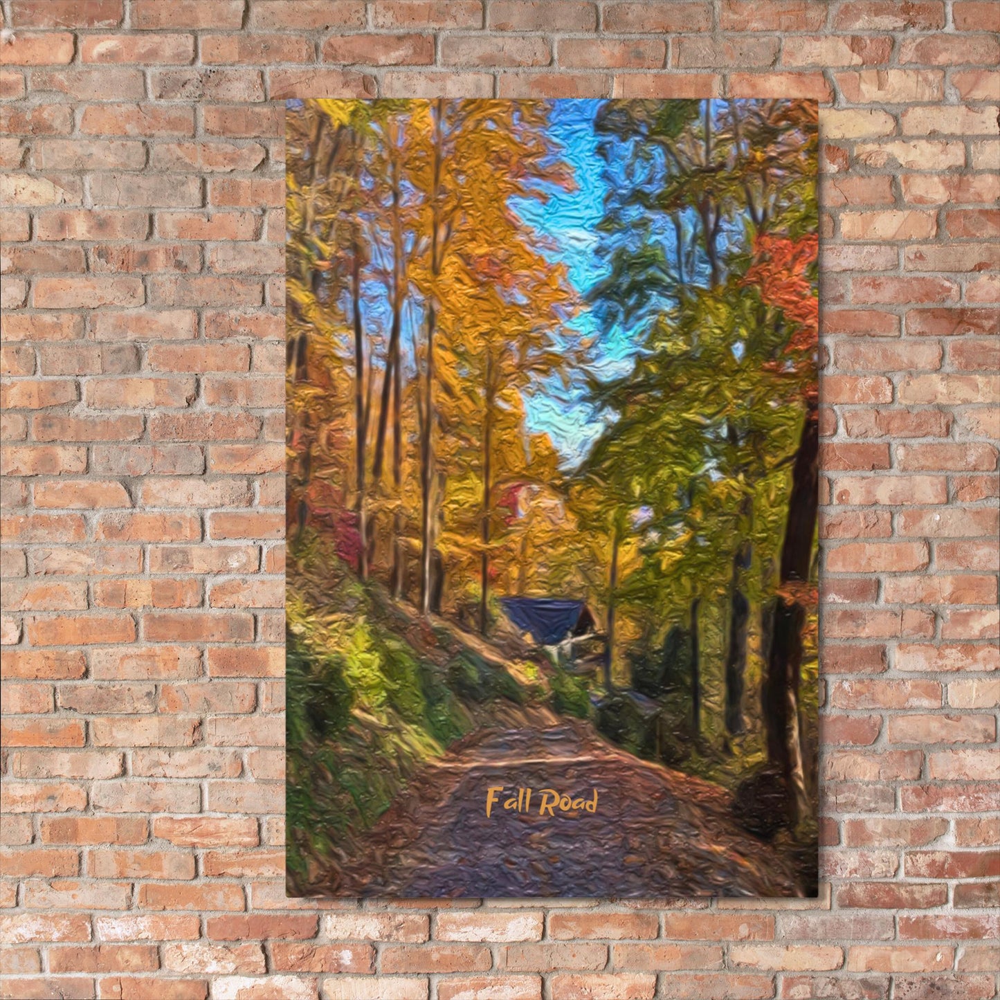 Fall Road - Metal Print