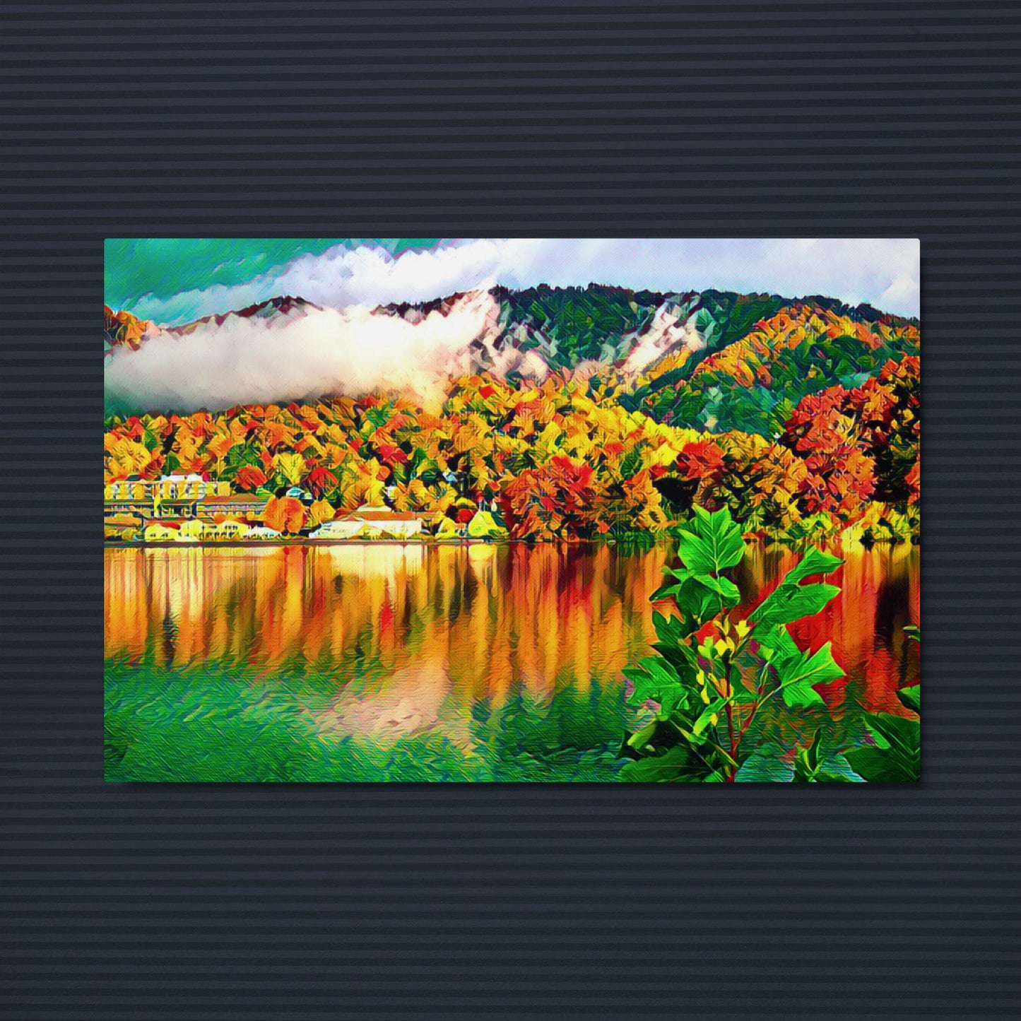 Fall Dazzles at Lake Junaluska - Metal Print