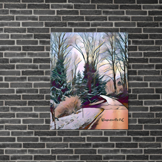 Original Digital Art - Snow Day - Metal Print