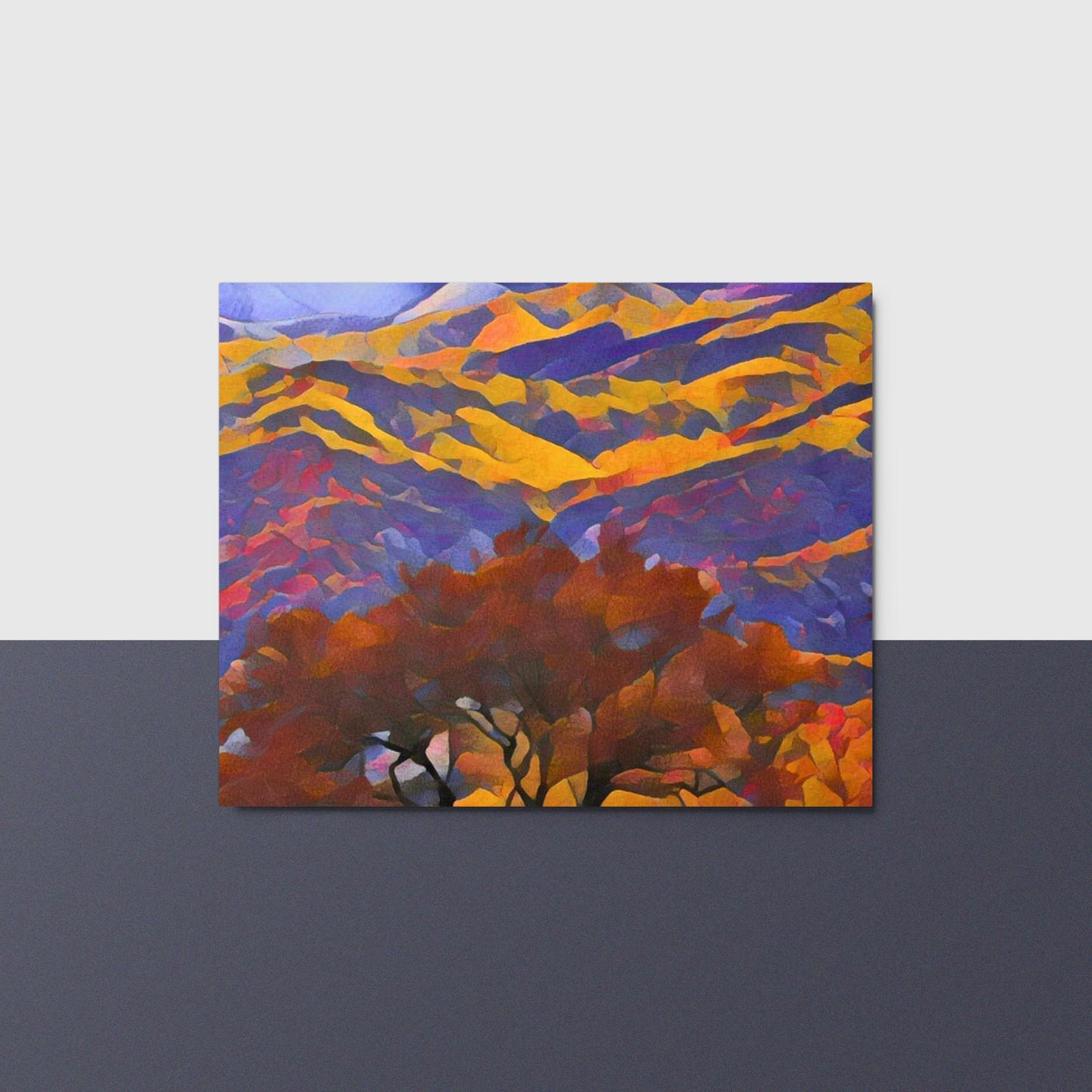 Original Digital Art - Fall Mountain - Metal Print