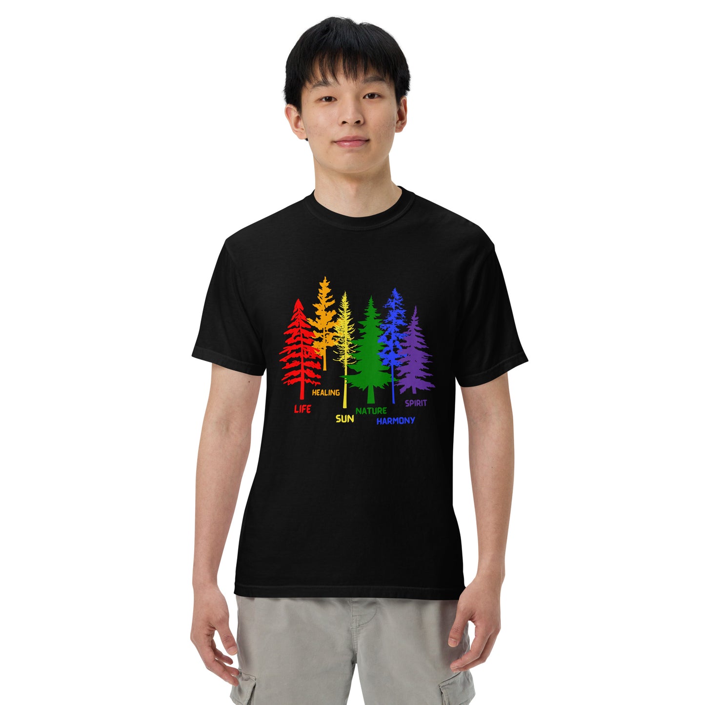 LGBTQ Rainbow Trees T-Shirt | Life, Healing, Sun, Nature, Harmony, Spirit