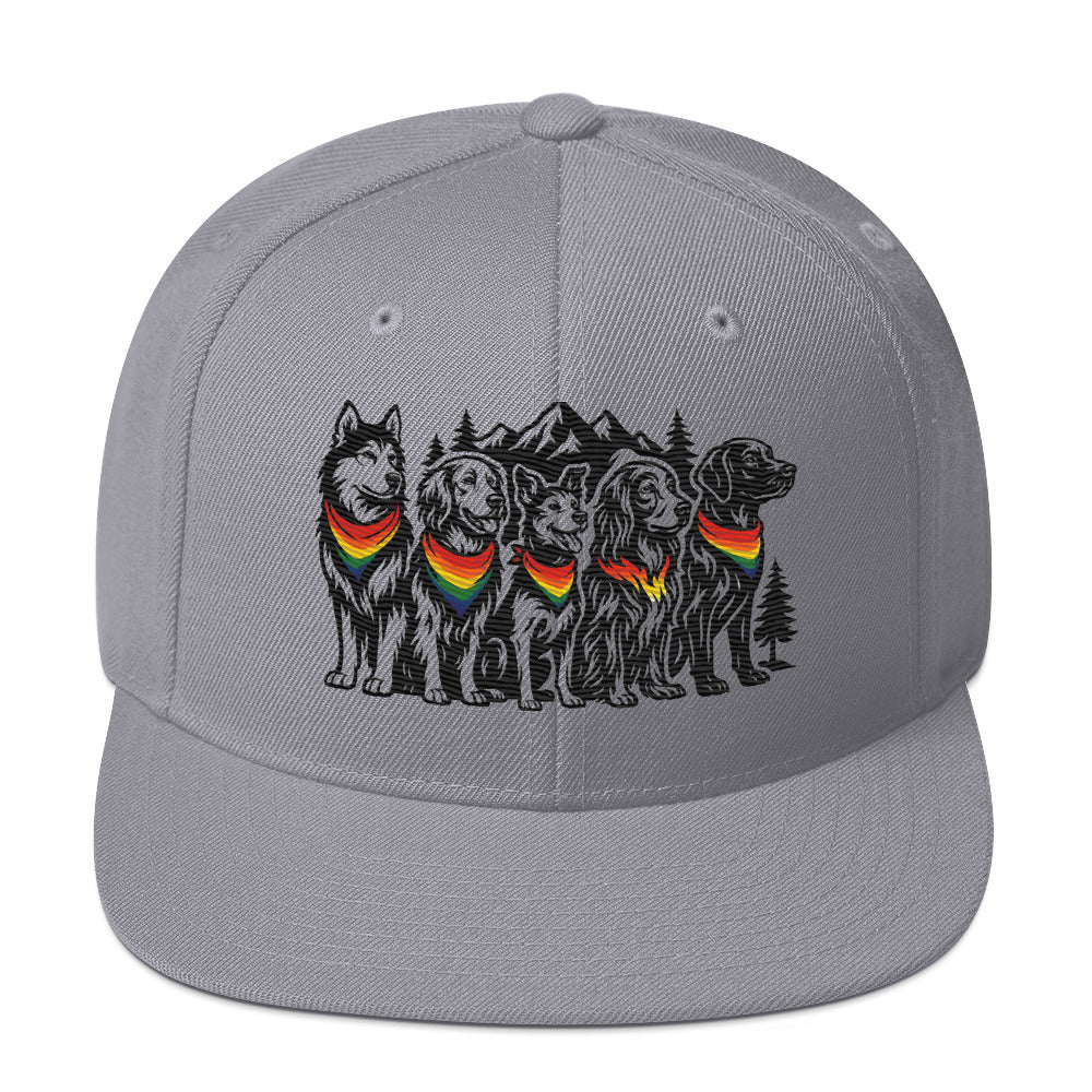 Pride Pups Mountain Hat – LGBTQ Dog Lovers Snapback