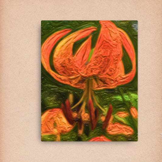 Original Digital Art - Tiger Lily - Canvas