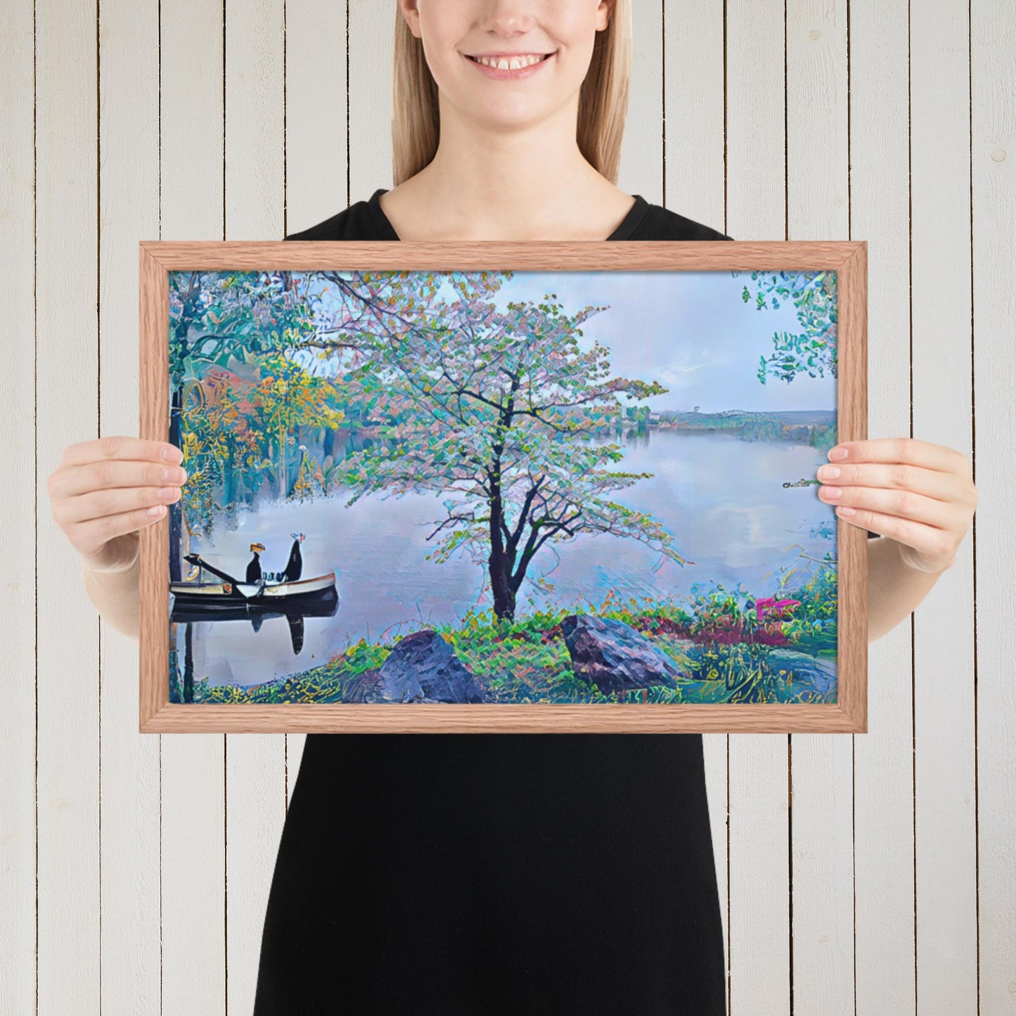 Dogwood Tree in Spring - Framed Poster Print