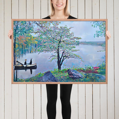 Dogwood Tree in Spring - Framed Poster Print
