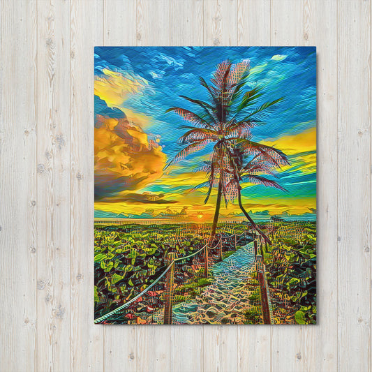 Original Digital Art - Delray Beach Sunrise - Metal Print