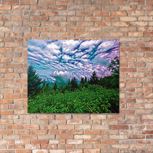 Original Digital Art - Blue Ridge Clouds - Metal Print