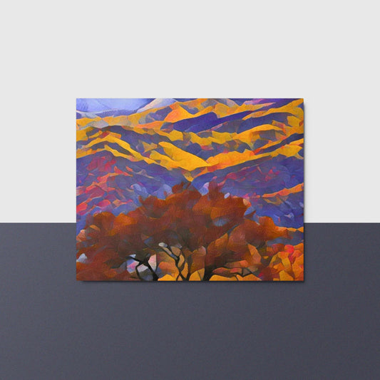 Original Digital Art - Fall Mountain - Metal Print