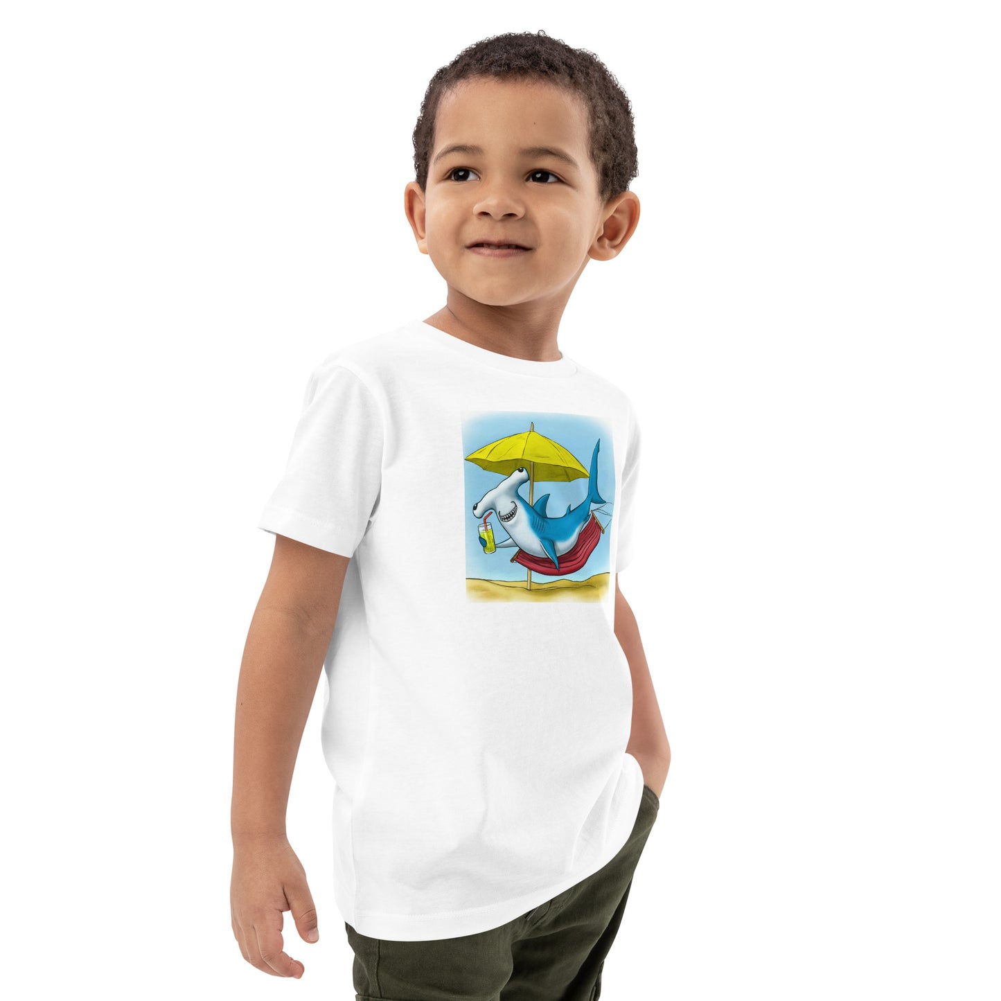 Kids' Shark T-Shirt - Hammerhead Beach Day